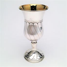 ,_KIDDISH CUP WITH GOLD WASH INTERIOR. MADE BY HAZORFIM  4 1/2" TALL, COMES BOXED. REG.PRICE $250.                                          