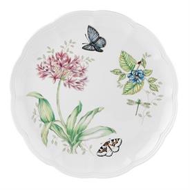 -BLUE BUTTERFLY DINNER PLATE. 11" WIDE. DISHWASHER & MICROWAVE SAFE. BREAKAGE REPLACEMENT AVAILABLE. MSRP $29.00                            
