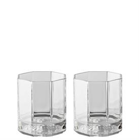 -SET OF 2 DOUBLE OLD FASHIONED GLASSES. 8 OZ. CAPACITY.                                                                                     