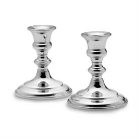 -837 SET OF 2 SMALL PEWTER CANDLESTICKS. 4.5" TALL. MSRP $315.00                                                                            