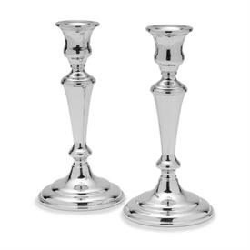 -838 SET OF 2 LARGE PEWTER CANDLESTICKS. 8" TALL. MSRP $375.00                                                                              