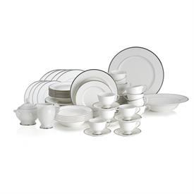 -64 PIECE SET. INCLUDES 12 DINNER, SALAD, SOUP, CUP, & SAUCER, & 1 EACH VEGETABLE BOWL, CHARGER, CREAMER & SUGAR. MSRP $1087.00             