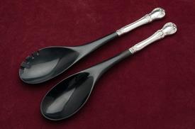 ,2PC.BLACK PLASTIC SALAD SERVING SET 12" OLD MASTER BY TOWLE                                                                                