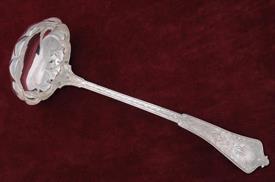 ,Oyster or Soup Ladle with fluted bowl 12.75" swirly 3 letter mono Persian by Tiffany                                                       
