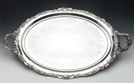 .WAITER TRAY 30" LONG BY 18" WIDE FOOTED GRANDE BAROQUE SILVER PLATED                                                                       