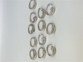,12 Napkin Rings, Sterling Silver                                                                                                           