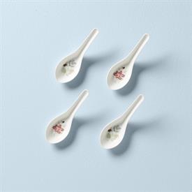 -SET OF 4 CHINESE SOUP SPOONS. 5.25" LONG. MSRP $43.00                                                                                      